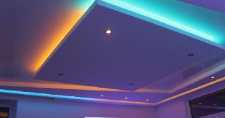 Натяжной потолок с подсветкой Малоярославец, цена от 2162 руб.